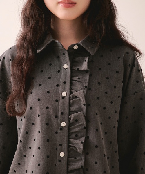 loin nuit ブラウス シャツ nuance frill shirt / ニュアンスフリル