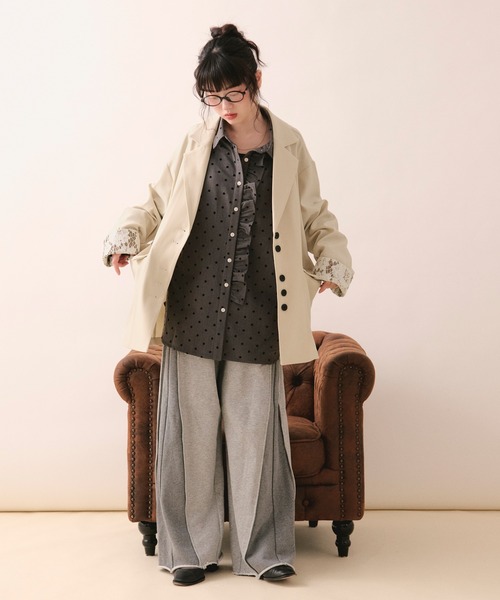 loin nuit ロワンニュイ ニュアンスフリルシャツ loin nuit ブラウス シャツ nuance frill shirt / ニュアンスフリル