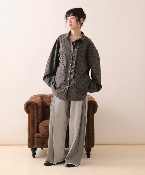 トップス nuance frill shirt / loin nuit loin nuit ブラウス シャツ nuance frill shirt / ニュアンスフリル