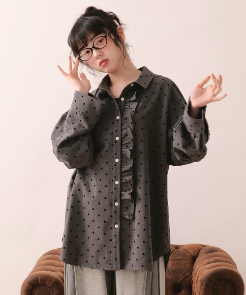 loin nuit ブラウス シャツ nuance frill shirt / ニュアンスフリル