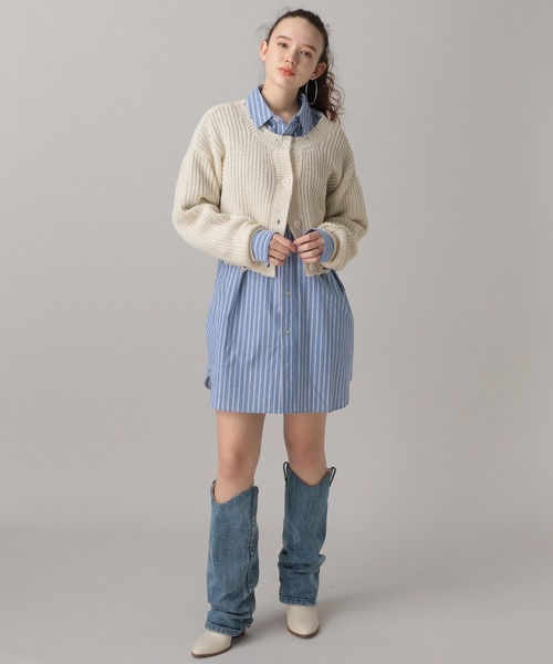 「BEVERLY HILLS POLO CLUB」 シャツワンピース「Forever 21コラボ」 FREE ホワイト系その他 レディース_画像2