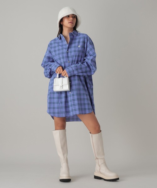 「BEVERLY HILLS POLO CLUB」 シャツワンピース「Forever 21コラボ」 FREE ホワイト系その他 レディース_画像7