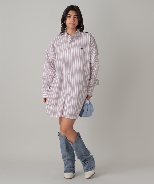 「BEVERLY HILLS POLO CLUB」 シャツワンピース「Forever 21コラボ」 FREE ホワイト系その他 レディース_画像8