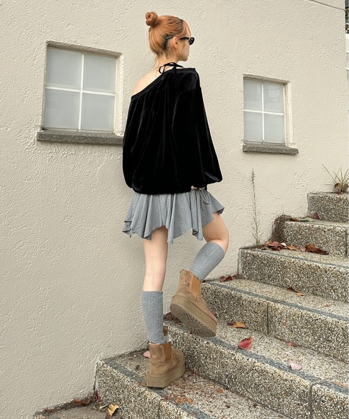 「sedacle girl」 長袖カットソー FREE ネイビー レディース_画像9