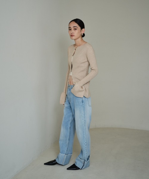 「AIC.」 ニットカーディガン FREE ベージュ レディース_画像3