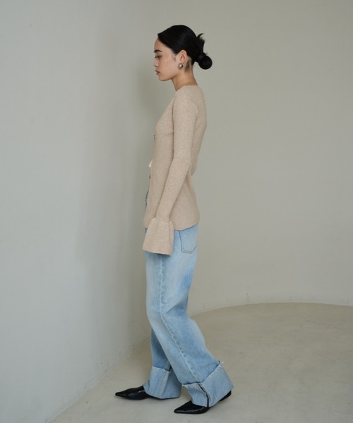 「AIC.」 ニットカーディガン FREE ベージュ レディース_画像4