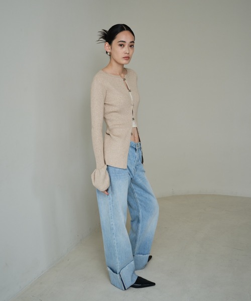 「AIC.」 ニットカーディガン FREE ベージュ レディース_画像6