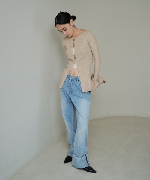 「AIC.」 ニットカーディガン FREE ベージュ レディース_画像7