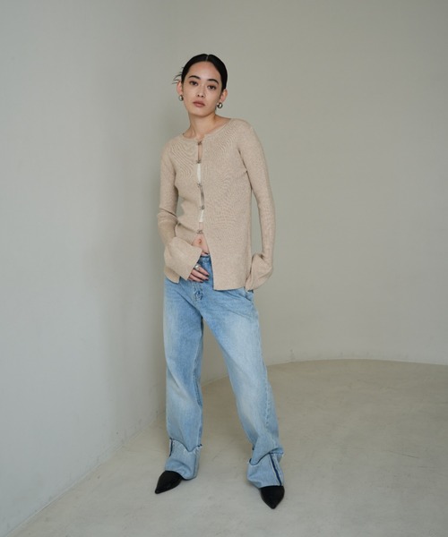 「AIC.」 ニットカーディガン FREE ベージュ レディース_画像8