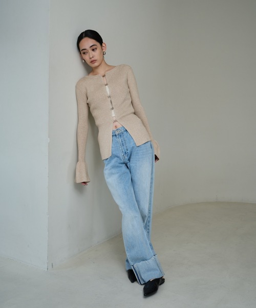 「AIC.」 ニットカーディガン FREE ベージュ レディース_画像9