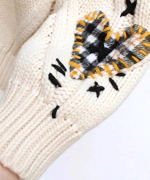 「CELENA BEATS」 ニットカーディガン FREE ホワイト レディース_画像3