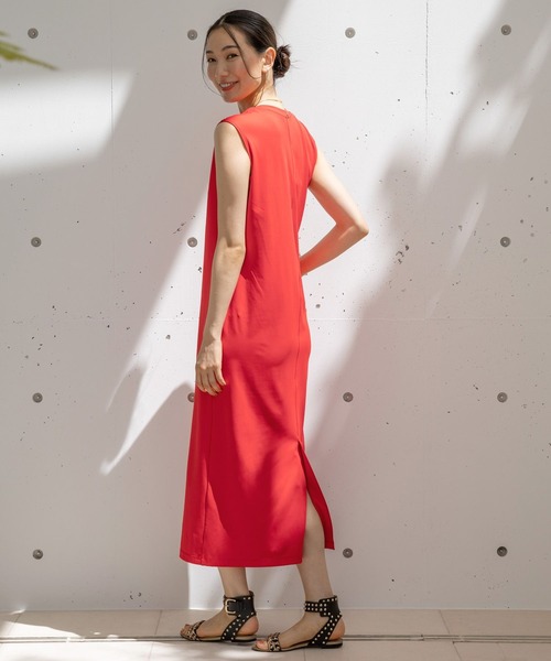 「HEREIAM」 ノースリーブワンピース MEDIUM ブラック レディース_画像2