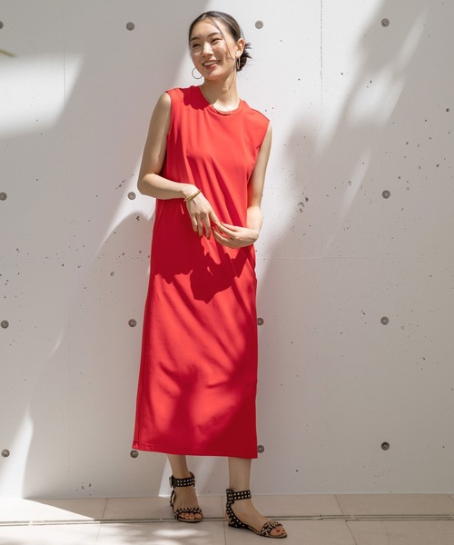 「HEREIAM」 ノースリーブワンピース MEDIUM ブラック レディース_画像3