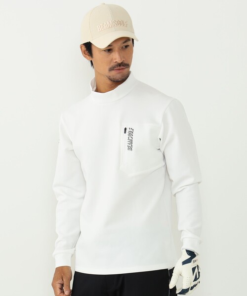 ビームスゴルフメンズ長袖カットソー BEAMS GOLF（ビームス ゴルフ） 長袖Tシャツ LARGE ホワイト メンズ