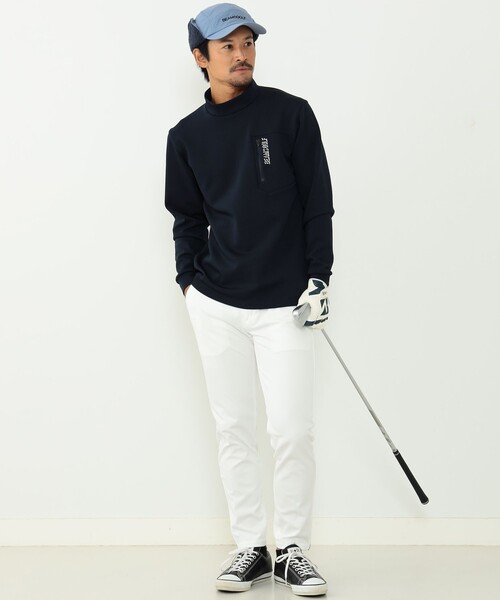 BEAMS GOLF（ビームス ゴルフ） 長袖Tシャツ LARGE ホワイト メンズ