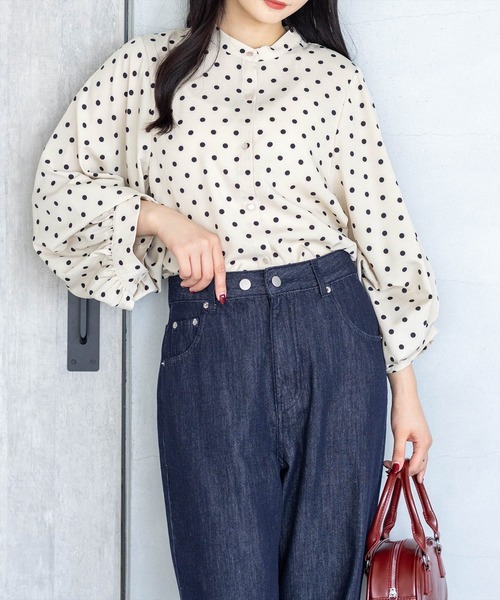 【新品未使用】クロノス❤長袖ブラウス　レディース　オフィスカジュアル　即購入可能 Lace Ladies（レースレディース） フロントタック ブラウス レディース