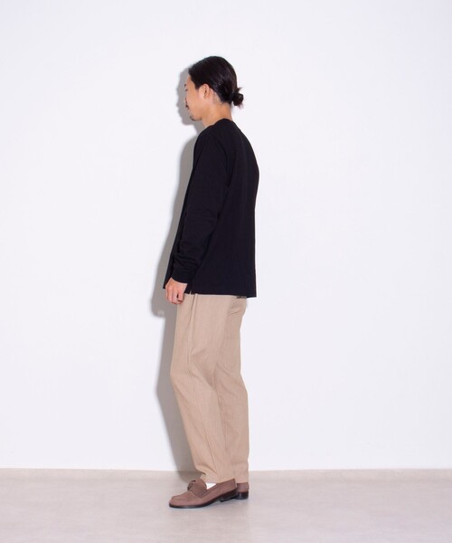 「GLOSTER」 長袖Tシャツ L ベージュ メンズ_画像3