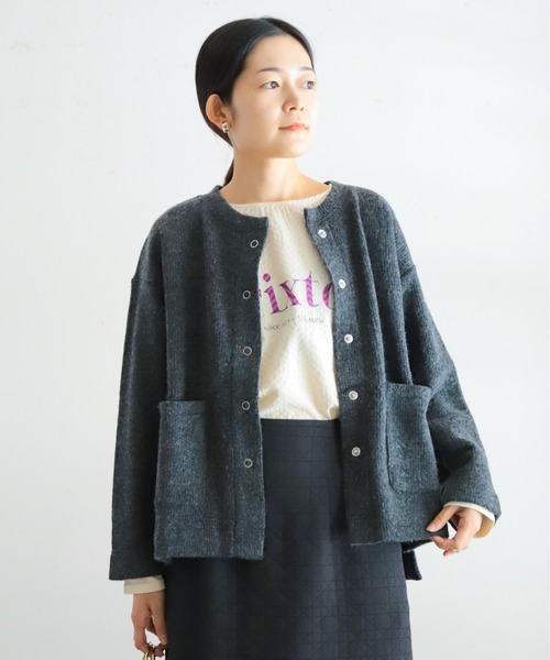「NOMBRE IMPAIR」 ニットカーディガン FREE グレー レディース_画像2