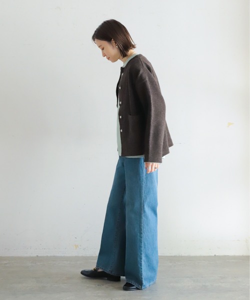 「NOMBRE IMPAIR」 ニットカーディガン FREE グレー レディース_画像5