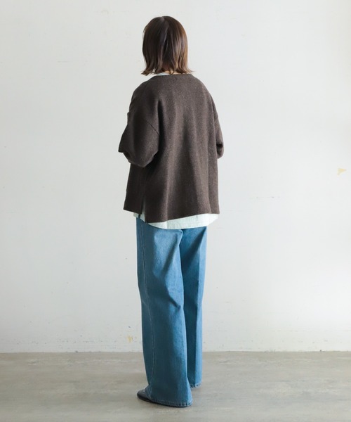 「NOMBRE IMPAIR」 ニットカーディガン FREE グレー レディース_画像6