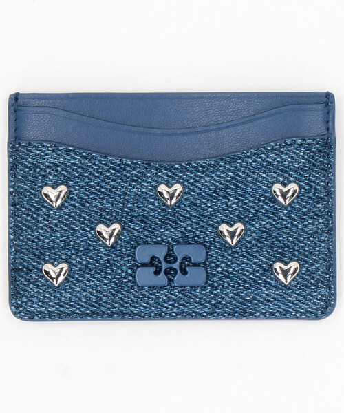GANNI（ガニー） カードケース Card Holder Heart Studs / B3010089