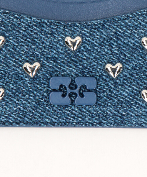 GANNI（ガニー） カードケース Card Holder Heart Studs / B3010089