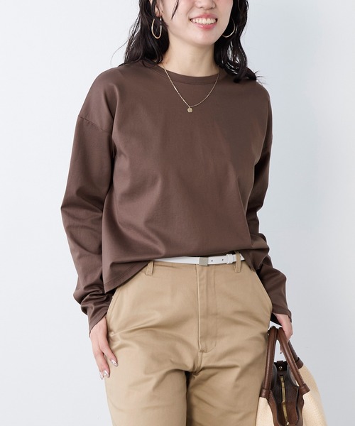 MICA&DEAL（マイカアンドディール） tシャツ ワンポイント刺繍ロングT