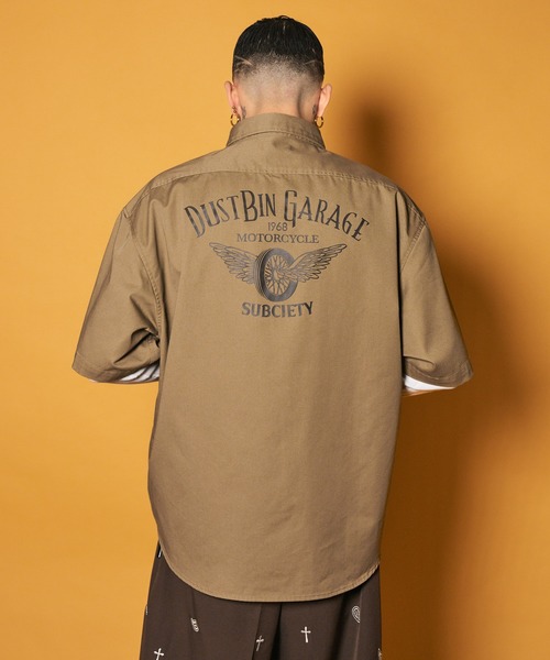 Subciety（サブサエティ） シャツ 半袖 Work shirt メンズ レディース