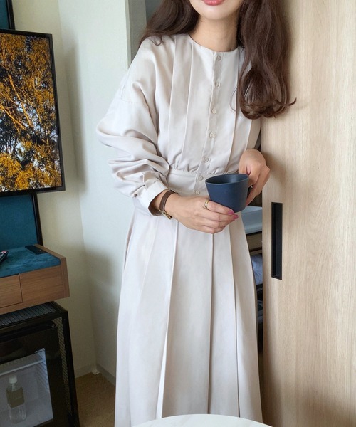 「LAUIR」 長袖ワンピース SMALL アイボリー レディース_画像5