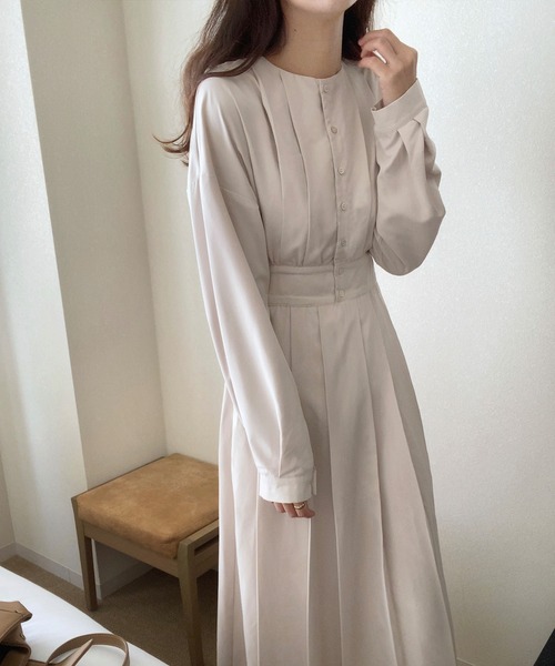 「LAUIR」 長袖ワンピース SMALL アイボリー レディース_画像7
