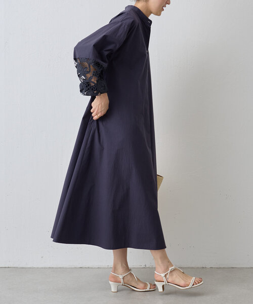 BEARDSLEY（ビアズリー） 7分袖ワンピース 1 グレー レディース