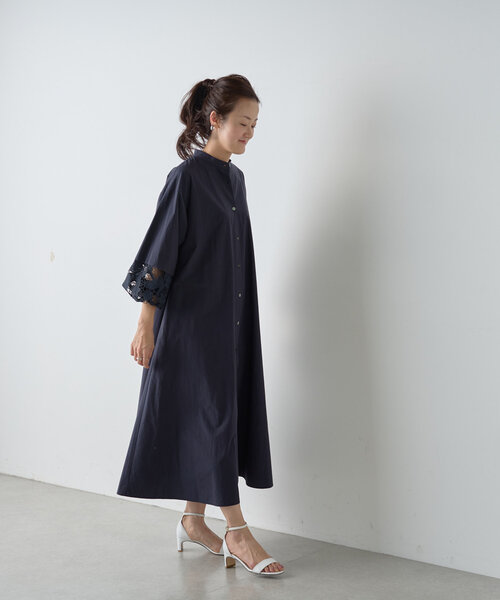 BEARDSLEY（ビアズリー） 7分袖ワンピース 1 グレー レディース