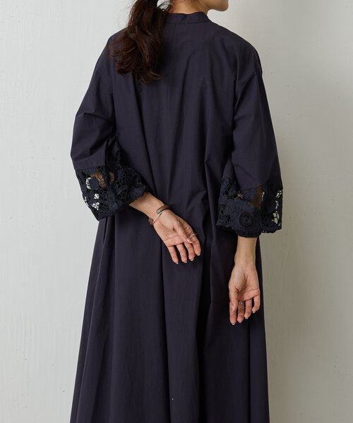 BEARDSLEY（ビアズリー） 7分袖ワンピース 1 グレー レディース