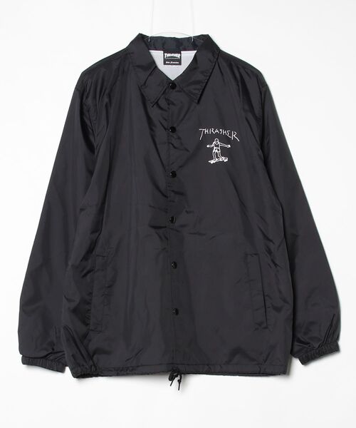 THRASHER（スラッシャー） コーチジャケット LARGE ブラック メンズ 