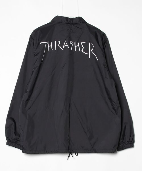 THRASHER（スラッシャー） コーチジャケット LARGE ブラック メンズ 