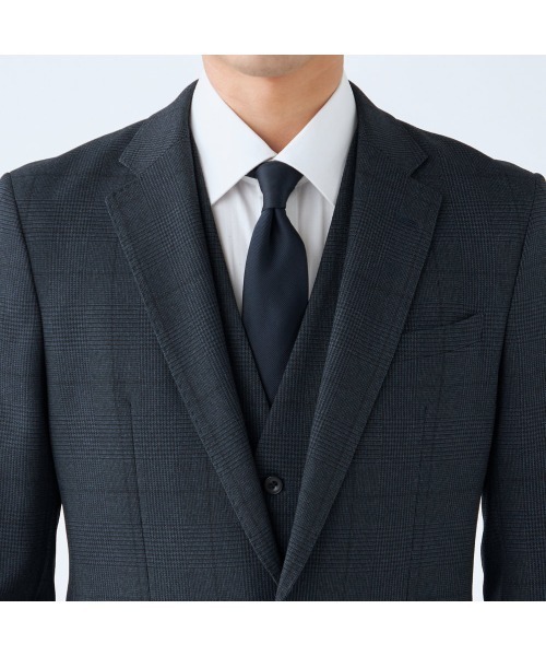 SUIT SELECT 3ピーススーツ AB5 ネイビー メンズ : ZOZOTOWN Yahoo!店