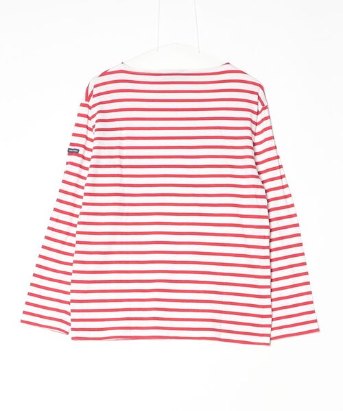 「SAINT JAMES」 ボーダー柄長袖カットソー ML レッド レディース_画像2