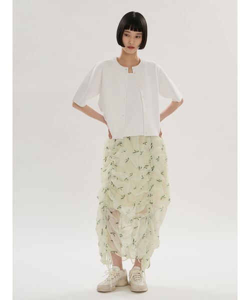 uvカット カーディガン ハーフスリーブニットカーディガン レディースの画像