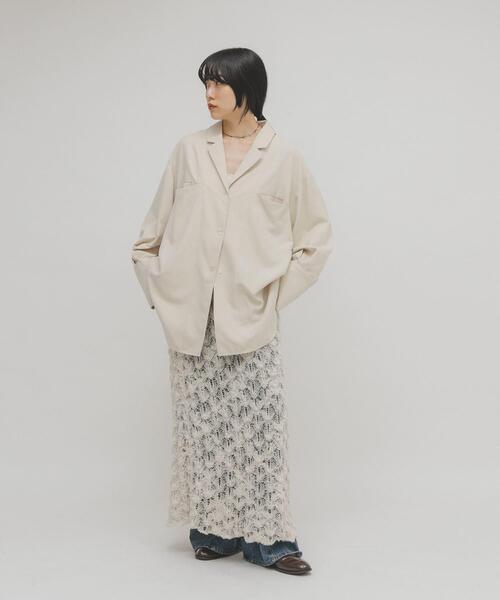 「KBF」 ニットスカート ONE アイボリー レディース_画像5