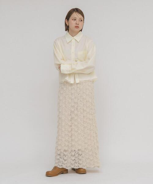 「KBF」 ニットスカート ONE アイボリー レディース_画像7