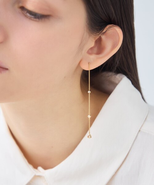 ピアス 「シークレットグリマー」 ビジュー ピアス レディースの画像