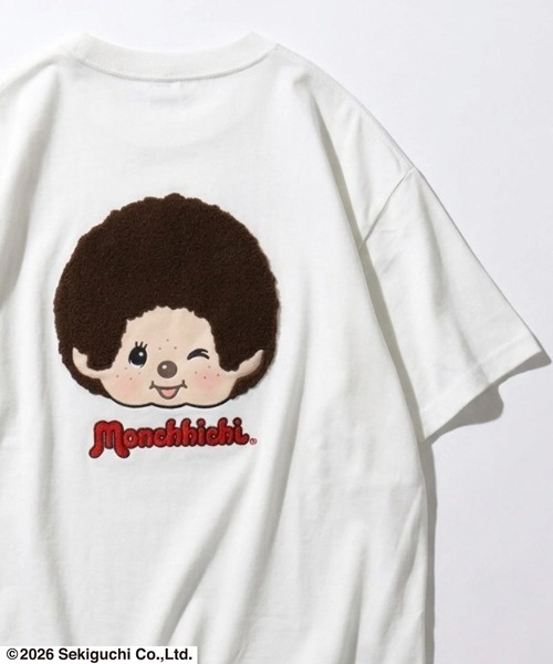 tシャツ 半袖 2026SS Monchhichi/モンチッチ バックサガラ刺繍 半袖T