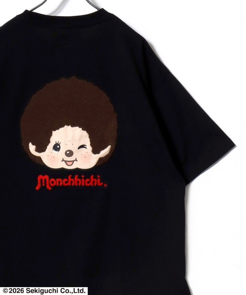 tシャツ 半袖 2026SS Monchhichi/モンチッチ バックサガラ刺繍 半袖T