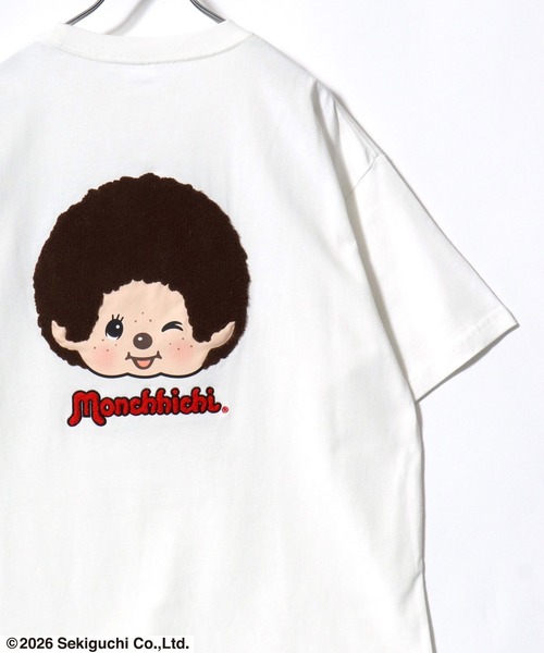 tシャツ 半袖 2026SS Monchhichi/モンチッチ バックサガラ刺繍 半袖T