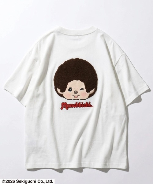 tシャツ 半袖 2026SS Monchhichi/モンチッチ バックサガラ刺繍 半袖T