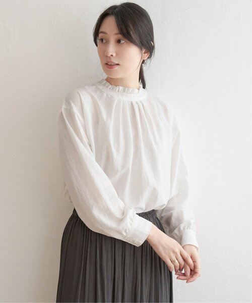 「ikka」 長袖ブラウス M オフホワイト レディース_画像2