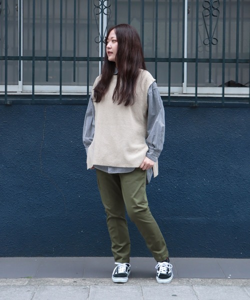 「D.M.G.」 チノパンツ S ブラック レディース_画像2