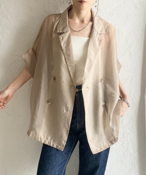She's Closet ジャケット テーラードジャケット 半袖 オーバーサイズ