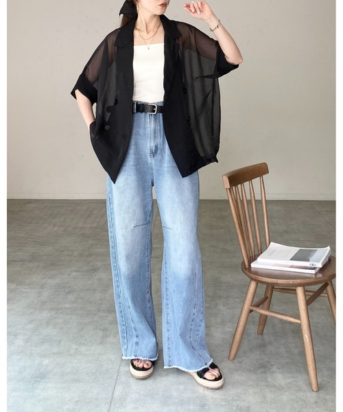 She's Closet ジャケット テーラードジャケット 半袖 オーバーサイズ