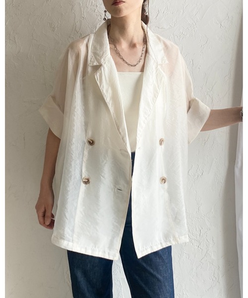 She's Closet ジャケット テーラードジャケット 半袖 オーバーサイズ